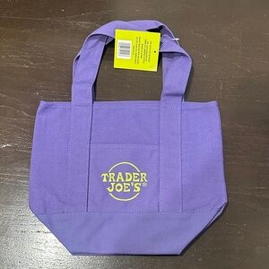 Trader Joe’s purple mini tote bag